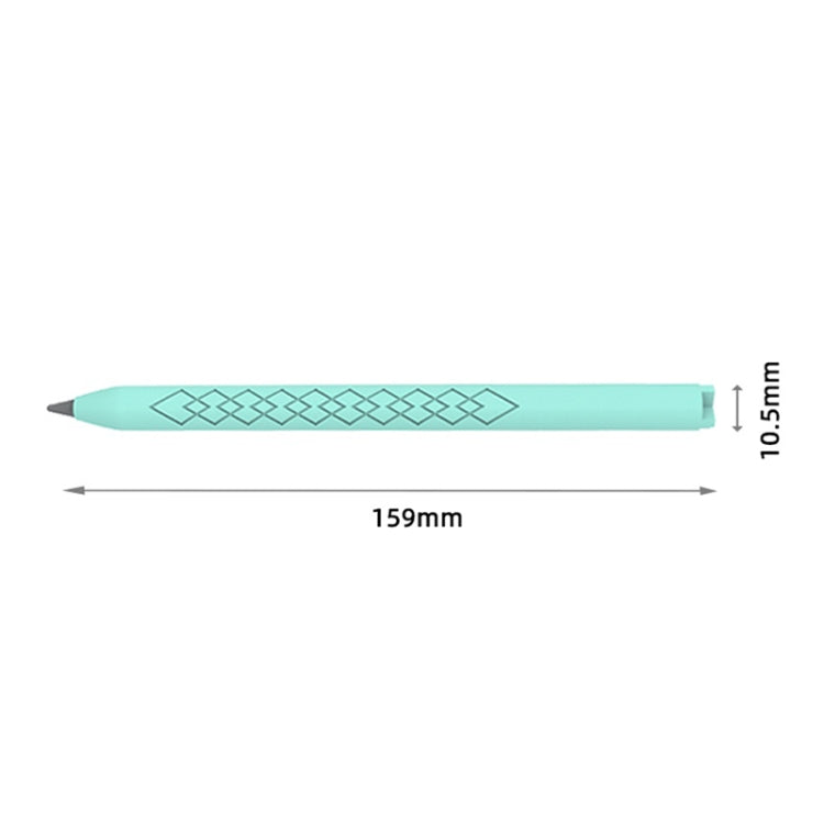 For Apple Pencil (USB-C) Diamond Pattern Silicone Stylus Pen Protective Case (Black)