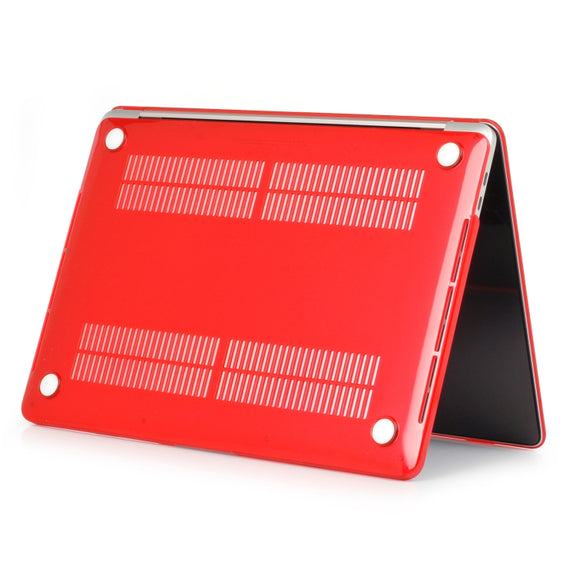 Laptop Crystal Style PC Protective Case for MacBook Pro 15.4 inch A1990 (2018) (Red)
