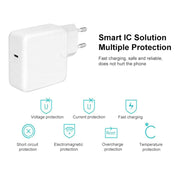 30W USB-C / Type-C 3.1 Port Power Charger Adapter, EU Plug(White)