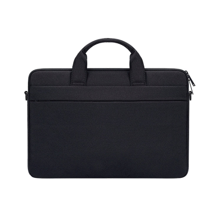 ST03S 15.4 inch Double Side Pockets Wearable Oxford Cloth Soft Handle Portable Laptop Tablet Bag(Black)