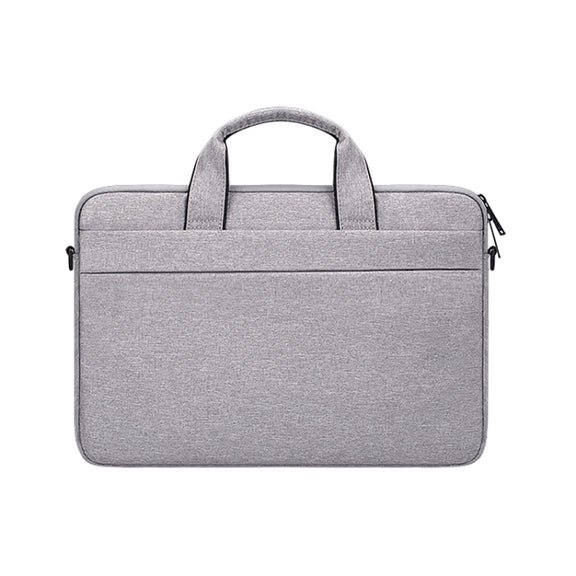 ST03S 15.4 inch Double Side Pockets Wearable Oxford Cloth Soft Handle Portable Laptop Tablet Bag(Grey)