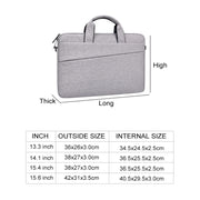 ST03S 15.4 inch Double Side Pockets Wearable Oxford Cloth Soft Handle Portable Laptop Tablet Bag(Grey)