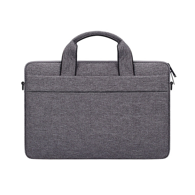 ST03S 15.4 inch Double Side Pockets Wearable Oxford Cloth Soft Handle Portable Laptop Tablet Bag(Deep Space Gray)
