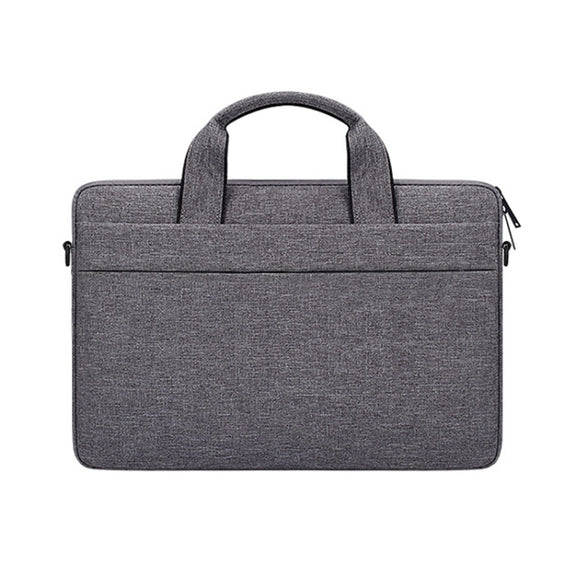 ST03S 15.4 inch Double Side Pockets Wearable Oxford Cloth Soft Handle Portable Laptop Tablet Bag(Deep Space Gray)