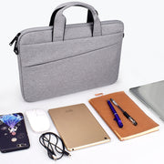 ST03S 15.4 inch Double Side Pockets Wearable Oxford Cloth Soft Handle Portable Laptop Tablet Bag(Deep Space Gray)