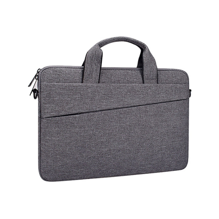 ST03S 15.6 inch Double Side Pockets Wearable Oxford Cloth Soft Handle Portable Laptop Tablet Bag(Deep Space Gray)