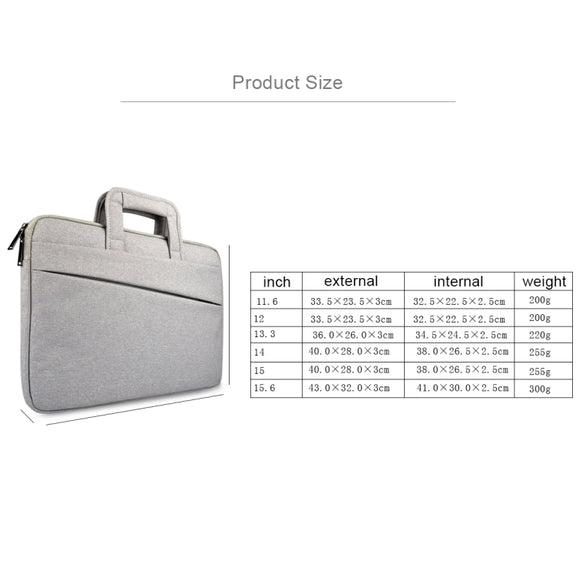 ST03S 15.6 inch Double Side Pockets Wearable Oxford Cloth Soft Handle Portable Laptop Tablet Bag(Navy Blue)
