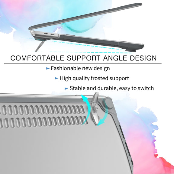 For MacBook Pro 16 inch A2141 (2019) PC + TPU Two Colors Laptop Protective Case(Grey)