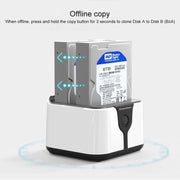 Blueendless 2.5 / 3.5 inch SATA USB 3.0 2 Bay Hard Drive Dock (EU Plug)