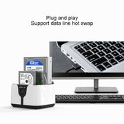 Blueendless 2.5 / 3.5 inch SATA USB 3.0 2 Bay Hard Drive Dock (EU Plug)