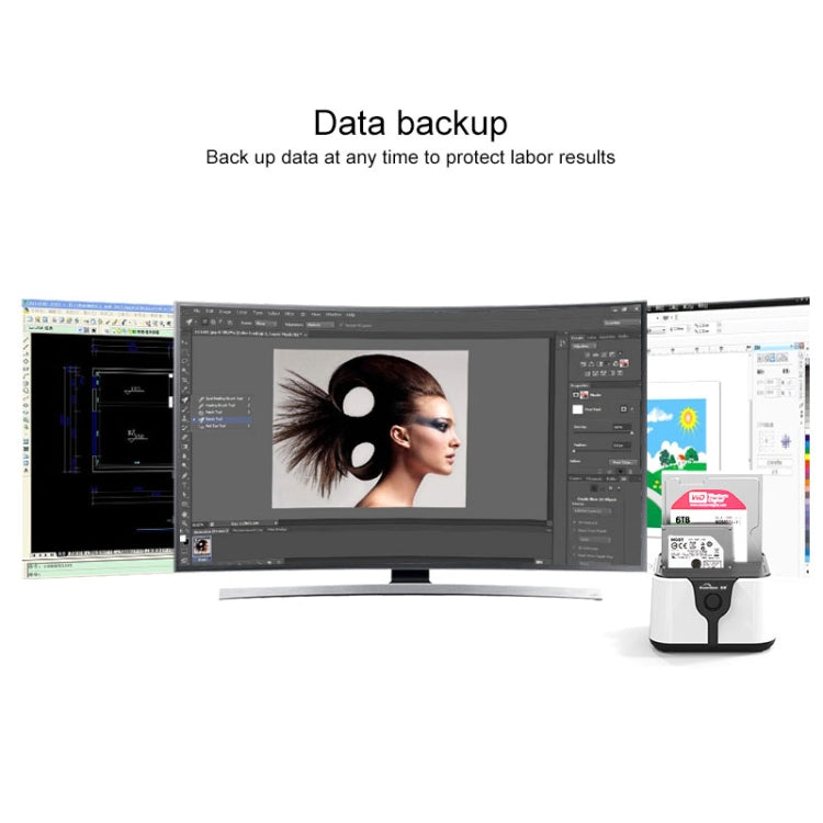 Blueendless 2.5 / 3.5 inch SATA USB 3.0 2 Bay Hard Drive Dock (EU Plug)