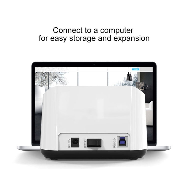 Blueendless 2.5 / 3.5 inch SATA USB 3.0 2 Bay Hard Drive Dock (EU Plug)