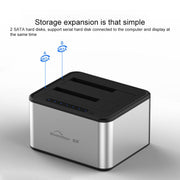 Blueendless 2.5 / 3.5 inch SATA USB 3.0 2 Bay Offline Copy Hard Drive Dock (EU Plug)