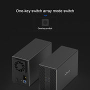 Blueendless USB-B Interface 3.5 inch 2 Bay RAID Combination Array HDD External Enclosure (AU Plug)