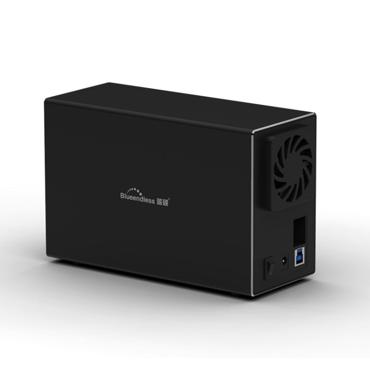 Blueendless USB-B Interface 3.5 inch 2 Bay RAID Combination Array HDD External Enclosure (US Plug)