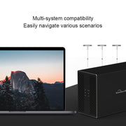 Blueendless Type-C / USB-C Interface 3.5 inch 2 Bay RAID Combination Array HDD External Enclosure (US Plug)