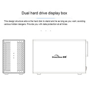 Blueendless Type-C / USB-C Interface 3.5 inch 2 Bay RAID Combination Array HDD External Enclosure (US Plug)