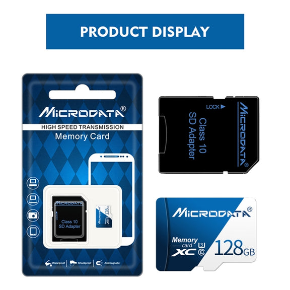MICRODATA 128GB U3 Blue and White TF(Micro SD) Memory Card