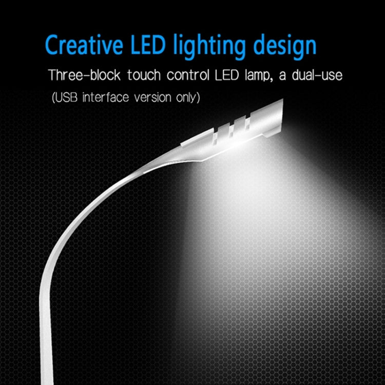 K3 Desktop Omnidirectional USB Wired Dual Mic Condenser Microphone with LED Night Light, Compatible with PC / Mac for Live Broadcast, Show, KTV, etc(Silver)