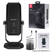 Yanmai SF-900 Multi-function Four Directivity Studio Recording Condenser Microphone with Desktop Stand(Black)