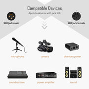 10m 3-Pin XLR Male to XLR Female MIC Shielded Cable Microphone Audio Cord