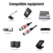 10m 3-Pin XLR Male to XLR Female MIC Shielded Cable Microphone Audio Cord
