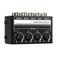 CX400 Audio Stereo Hub 4 Channel Mixer Controller(Black) - Live Sound Effects Processors by PMC TechLife | Online Shopping South Africa | PMC TechLife | Buy Now Pay Later Mobicred