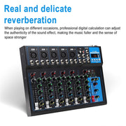 F7 Home 7-channel Bluetooth USB Reverb Mixer, US Plug(Black)