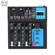 F4 Home 4-channel Bluetooth USB Reverb Mixer, EU Plug (Black)