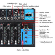 F4 Home 4-channel Bluetooth USB Reverb Mixer, EU Plug (Black)