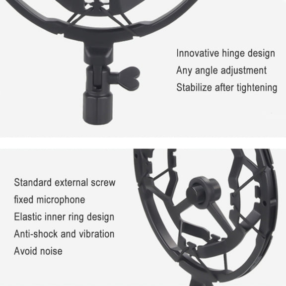 TEYUN T8 Live Microphone Metal Shockproof Bracket(Black)