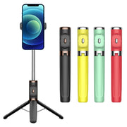 Bluetooth Remote Control Tripod Selfie Stick (Yellow)