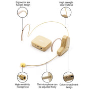 ASiNG  WM03 2.4G Wireless Microphone Headset Microphone Bluetooth Speaker Kit (White)