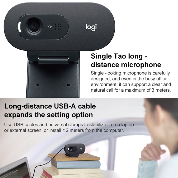 Logitech C505e USB 720P Web Camera with Microphone
