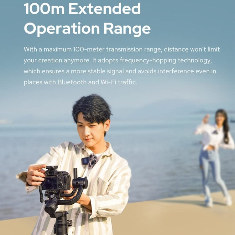 Godox MoveLink II M2 Wireless Lavalier Microphone System with 2 Transmitters and 1 Receiver for DSLR Cameras and Camcorders (White)