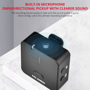 YELANGU MX5S 2.4G Live Broadcast Interview Wireless Recording Camera Microphone, 1 Receiver to 2 Transmitter(Black)