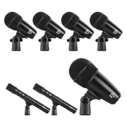 XTUGA MI7-A 7-Piece Wired Dynamic Drum Mic Kit Kick Bass Tom/Snare Cymbals Microphone Set