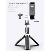 L02 100cm Multi-function Adjustable Bluetooth Self-timer Pole Tripod Selfie Stick (White)