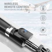 L02 100cm Multi-function Adjustable Bluetooth Self-timer Pole Tripod Selfie Stick (White)