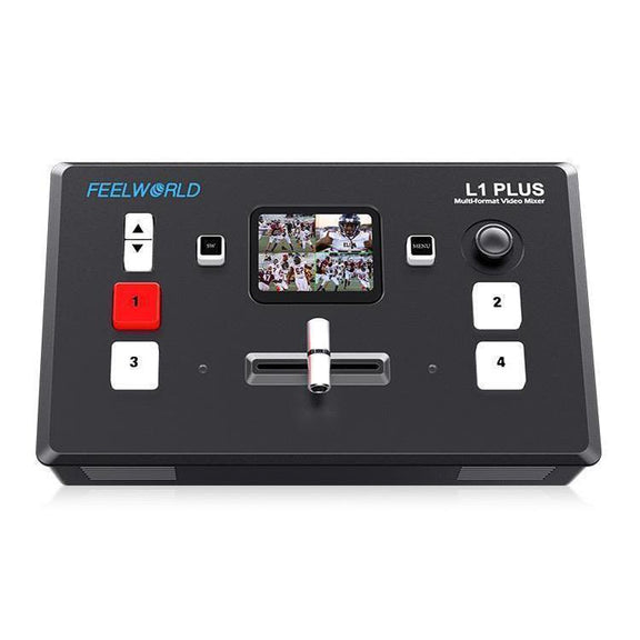 FEELWORLD L1 PLUS Multi-camera Video Mixer Switcher Touch Screen PTZ Control USB3.0 Fast Streaming Switcher (US Plug)