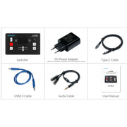 FEELWORLD L1 PLUS Multi-camera Video Mixer Switcher Touch Screen PTZ Control USB3.0 Fast Streaming Switcher (UK Plug)