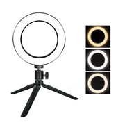 Live Broadcast Self-timer Dimming Ring LED Beauty Selfie Light with Small Table Tripod, Selfie Light Diameter: 16cm