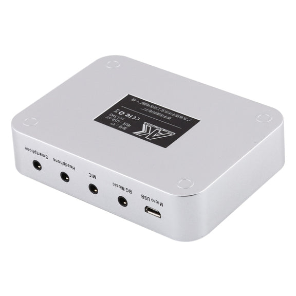 X7 Live Broadcast Audio USB Headset Microphone Webcast Entertainment Streamer Sound Card for Phone, Computer PC