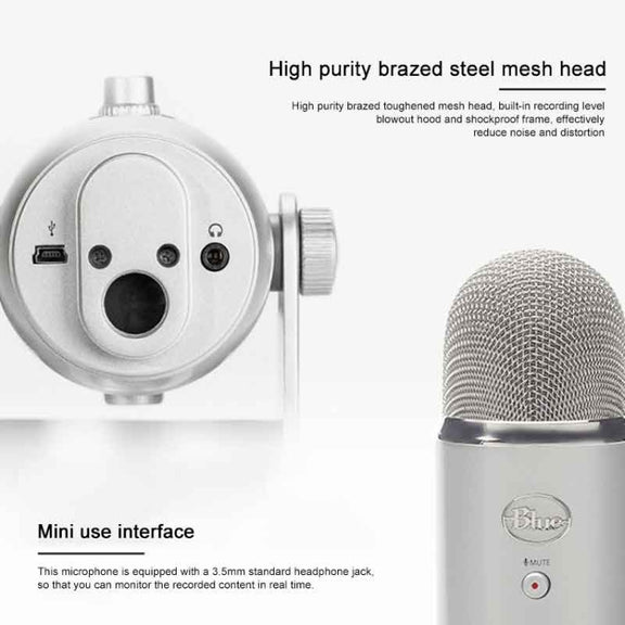 Logitech Blue Yeti USB Condenser Microphone(Silver)