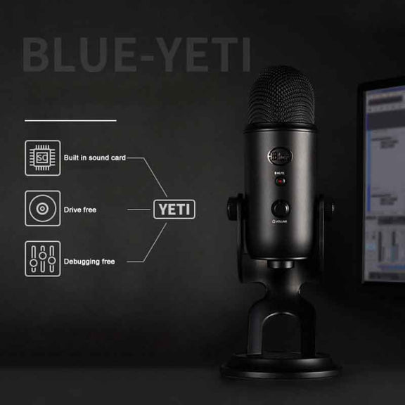 Logitech Blue Yeti USB Condenser Microphone(Blue)