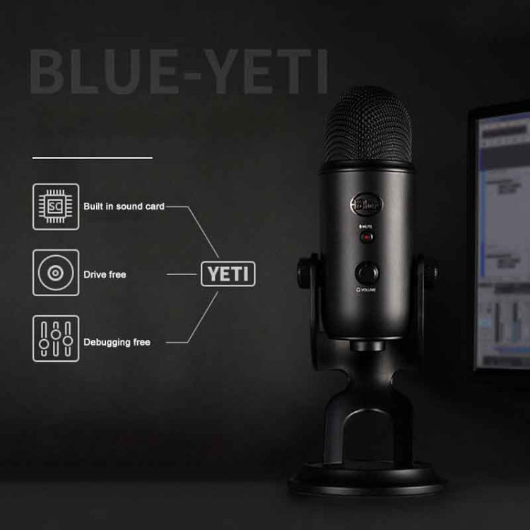 Logitech Blue Yeti USB Condenser Microphone(Black)