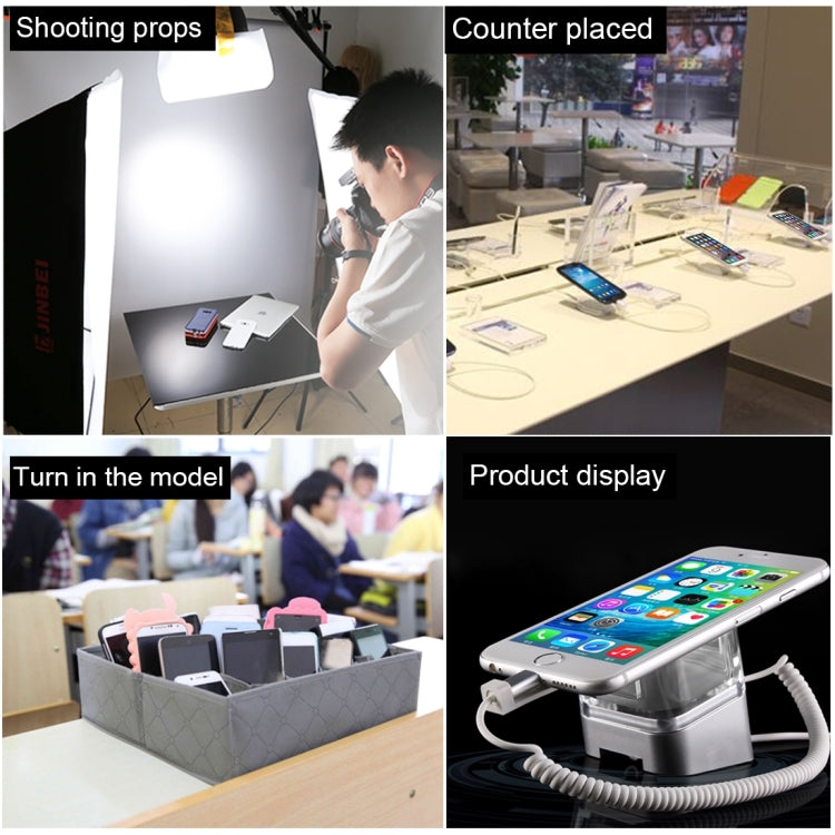 Aluminum Shell Square-column Anti-theft Alarm Stand Security System Burglar Alarm / Anti-theft Alarm Display Holder for iPhone & iPod with 8-Pin Port