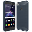 For Huawei  P8 Lite (2017) Brushed Carbon Fiber Texture Shockproof TPU Protective Case(Dark Blue) - Huawei Cases by PMC TechLife | Online Shopping South Africa | PMC TechLife | Buy Now Pay Later Mobicred