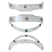 Soman Motorcycle Bubble Visor Open Face Helmet Visor Helmet Windshield Shield with Transparent Frame(Mirror)