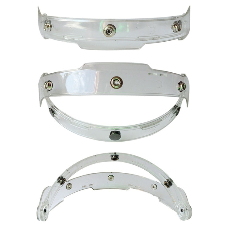 Soman Motorcycle Bubble Visor Open Face Helmet Visor Helmet Windshield Shield with Transparent Frame(Transparent)